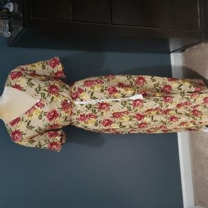 Soft Rayon Dress Floral Longline Button Front Size XXL